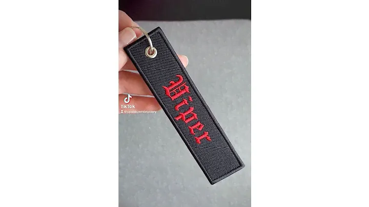 How to Make a Jet Tag Keychain #machineembroidery #customkeychain #etsy #smallbusiness