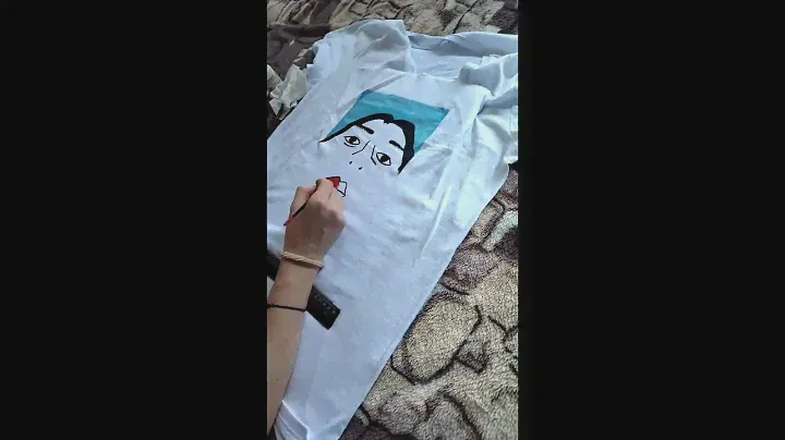 Роспись футболки "I am cool" 💛😌