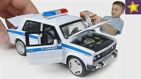 Полицейская машинка Жигули из Китая Игорюша ловит лихача на ауди Diecast Cars Toys